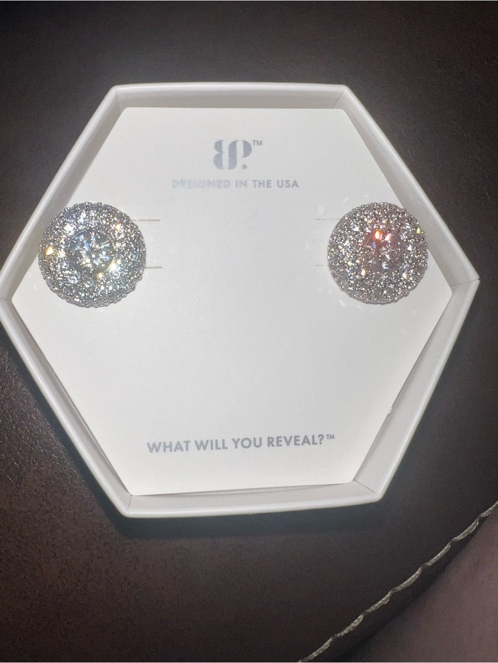 Dazzling Round Crystal Cluster Stud Earrings - Silver Sparkle